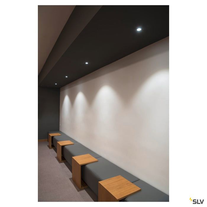 NEW TRIA round, LED indoor recessed ceiling light, black, 1800-3000K, 7.2W