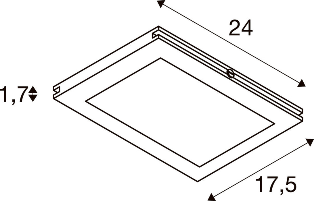PLYTTA rectangular, cable luminaire for the TENSEO low voltage cable system, 2700K, black
