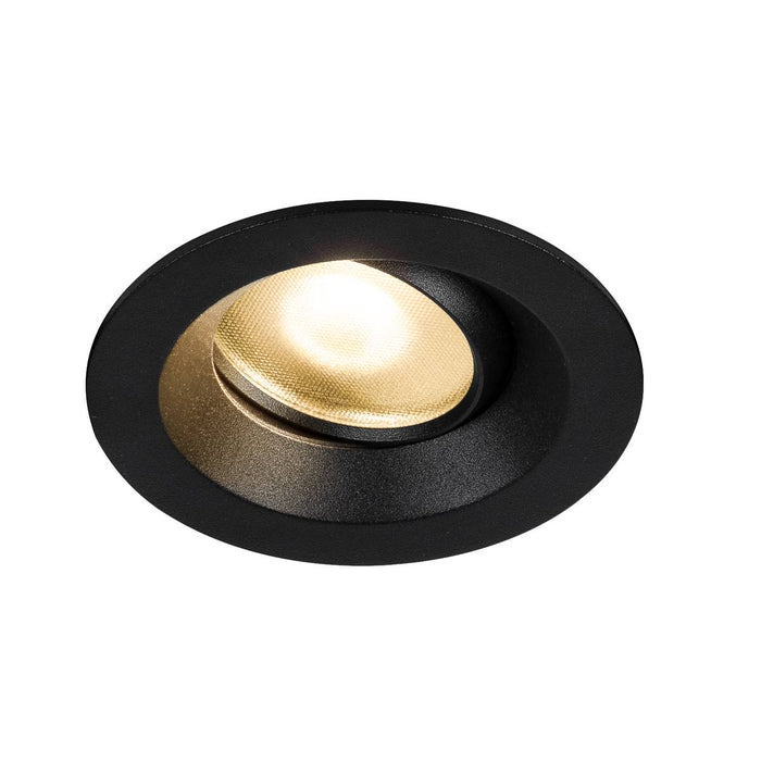 DINGILO Indoor LED recessed ceiling light black 3000K tiltable