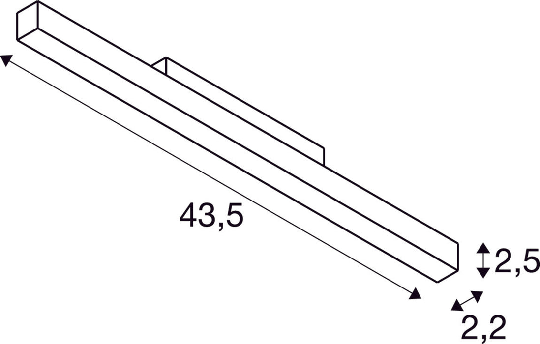 IN-LINE 44 48V TRACK, opal, DALI, spot, black 14W, 1140lm, 2700K, CRI90, 95°