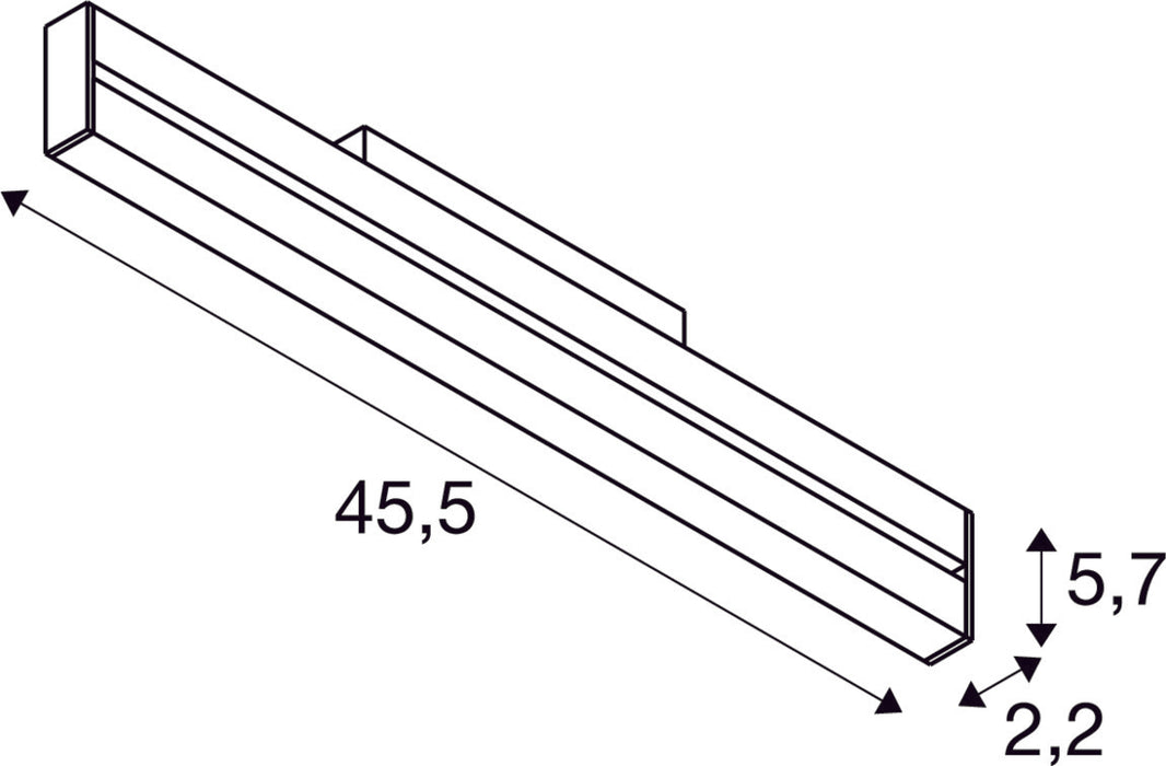 IN-LINE 46 48V TRACK Move DALI, Darklight Reflector, spot, black / black, 14W, 1180lm, 2700K, CRI90, 35°