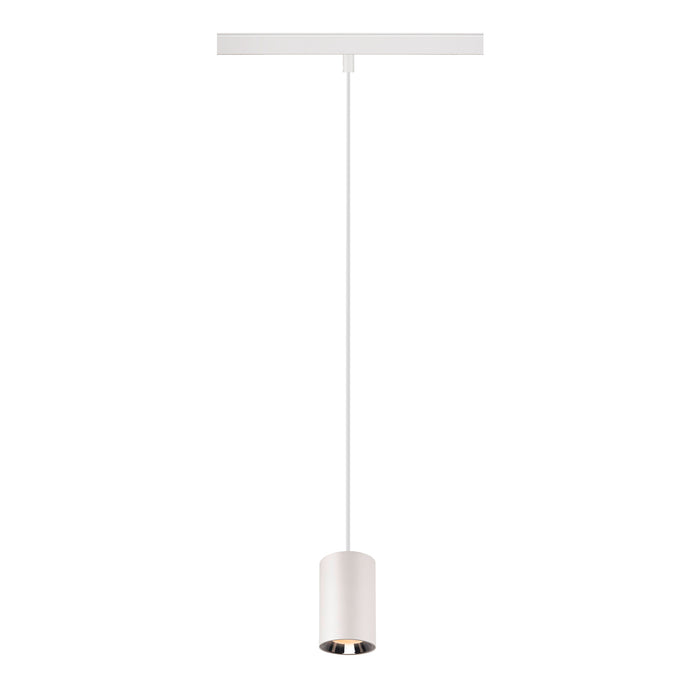 NUMINOS® XS 48V TRACK DALI, pendant light, white / chrome, 8.7W, 650lm, 2700K, CRI90, 40°