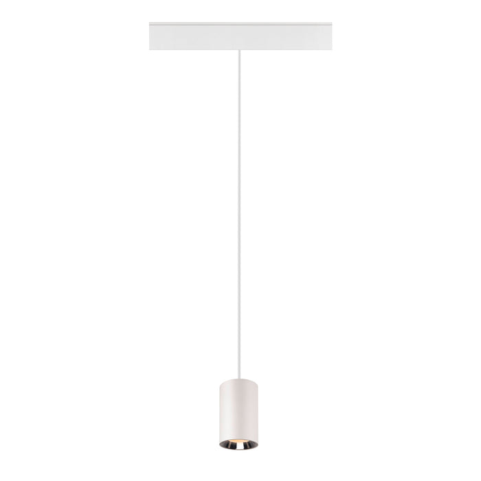 NUMINOS® XS 48V TRACK DALI, pendant light, white / chrome, 8.7W, 650lm, 2700K, CRI90, 40°