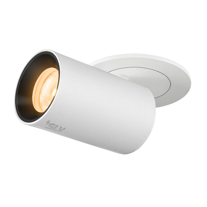 NUMINOS PROJECTOR XS recessed ceiling light, 3000 K, 40°, cylindrical, white / black