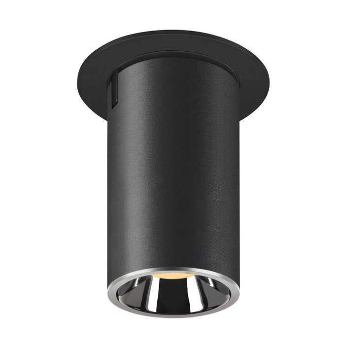 NUMINOS PROJECTOR M recessed ceiling light, 3000 K, 55°, cylindrical, black / chrome