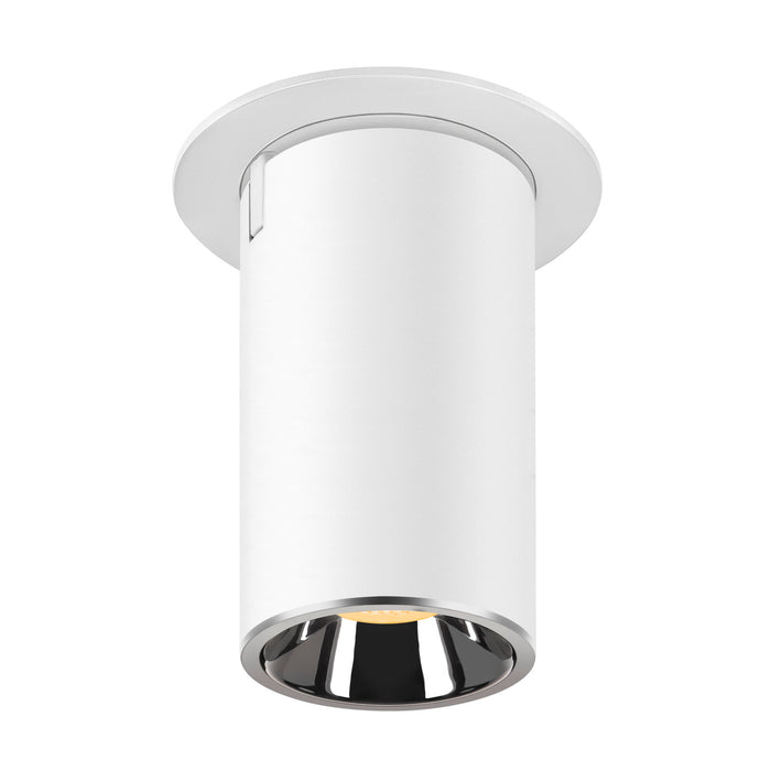 NUMINOS PROJECTOR M recessed ceiling light, 3000 K, 40°, cylindrical, white / chrome