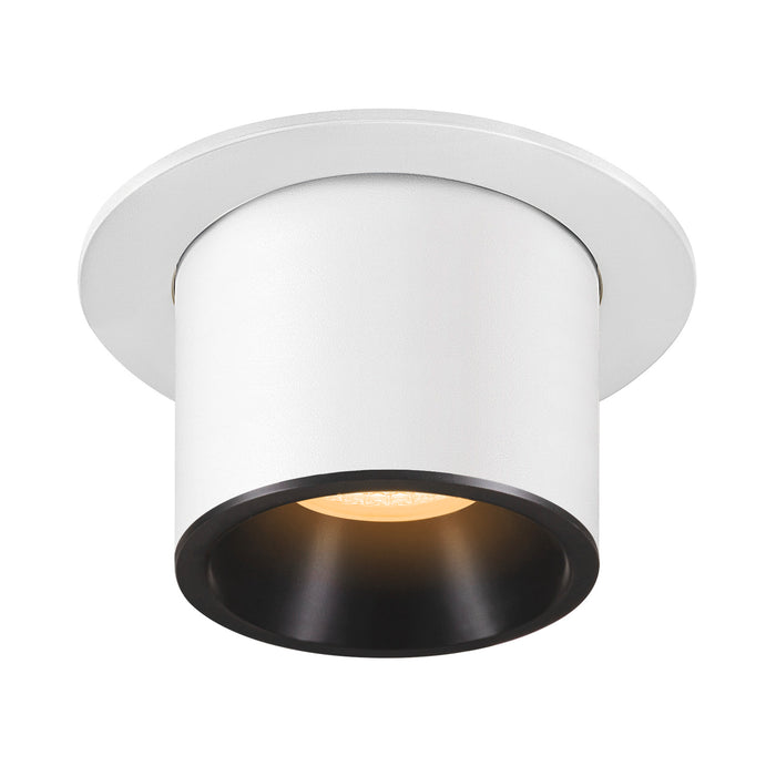 NUMINOS PROJECTOR M recessed ceiling light, 3000 K, 55°, cylindrical, white / black