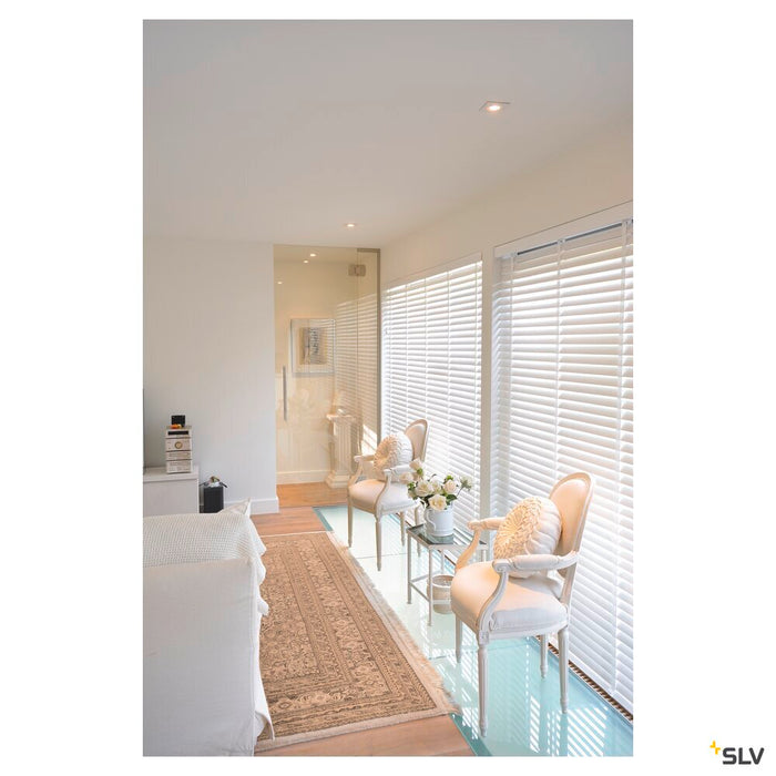 NEW TRIA 1 recessed fitting, single-headed, QPAR51, square, white, max. 50W, incl. clip springs