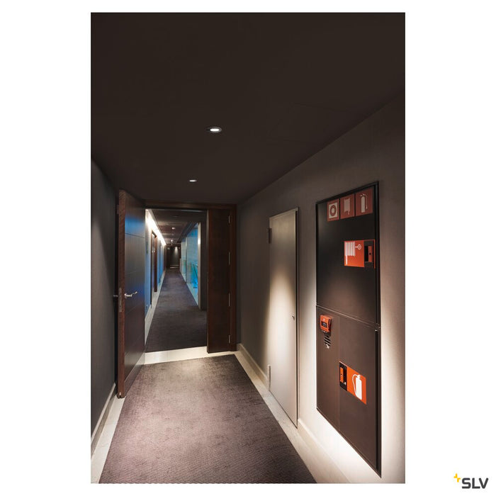 H-LIGHT 2, recessed fitting, LED, 2700K, oval, black, 20°, 11,5W, incl. driver, clip spring