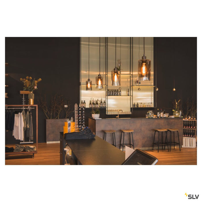 PVC line with fabric sheath, 3-pole, 10m, black