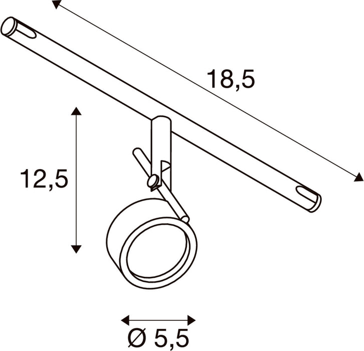 SALUNA, cable luminaire for TENSEO low-voltage cable system, QR-C51, white