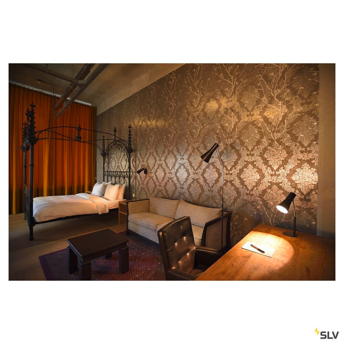 PHELIA, table lamp, QPAR51, black, max. 35W