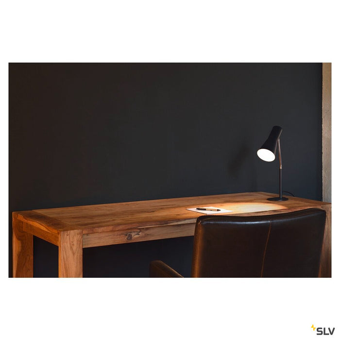 PHELIA, table lamp, QPAR51, black, max. 35W