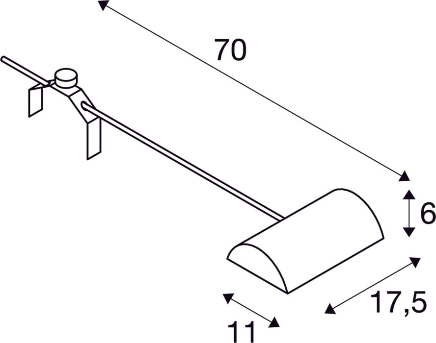 NEPRO DISPLAY, wall light, QT-DE12, silver-grey/chrome, max. 300W