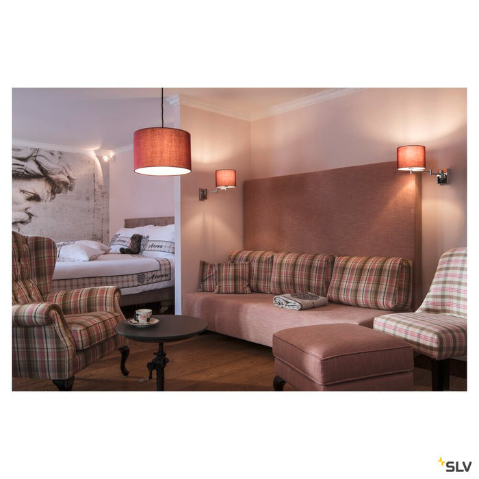 FENDA Base, WL, Indoor surface-mounted wall light, E27, max. 40W, chrome