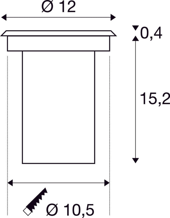 SOLASTO 120, outdoor inground fitting, LED GU10 51 mm, IP67, round, stainless steel, max. 6W