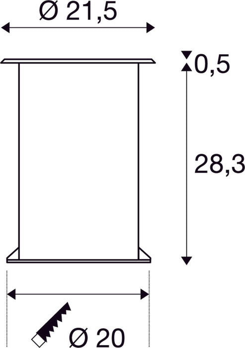 DASAR 215, outdoor inground fitting, TC-(D,H,T,Q)SE, IP67, round, stainless steel 316, max. 80W