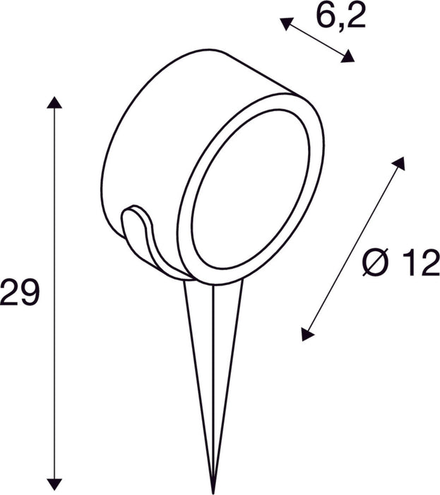 SITRA EARTH 360, outdoor spike luminaire, single-headed, TCR-TSE, IP44, anthracite, max. 9W