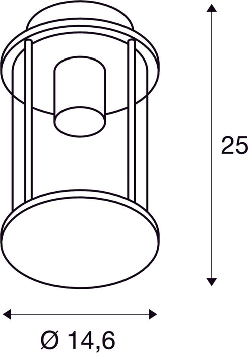 PHOTONIA, outdoor pendant, E27, anthracite, IP44, incl. 5m chain and connecting cable with open end, max.60W