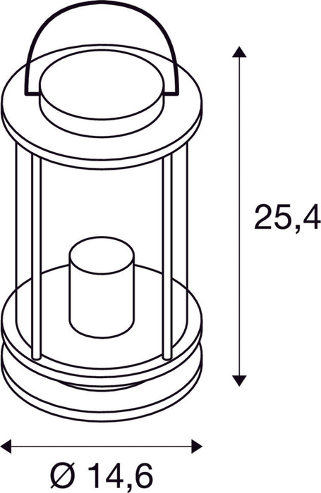 PHOTONIA, outdoor table lamp, E27, anthracite, IP44, incl. connection lead and shock-proof mains plug, anthracite, max.60W