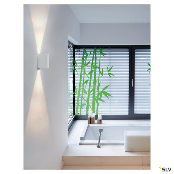 QUAD 2, wall light, LED, 3000K, IP44, square, up/down, white, 6W