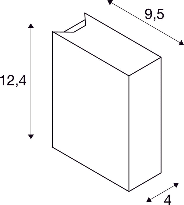 QUAD 2, wall light, LED, 3000K, IP44, square, up/down, white, 6W